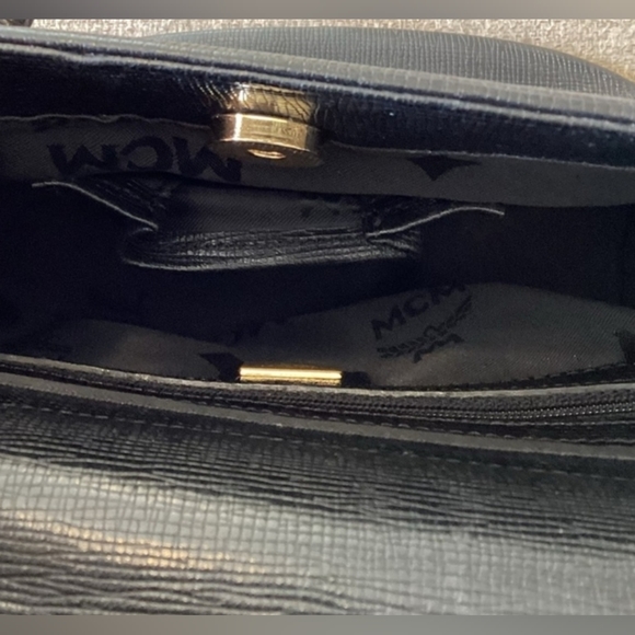 MCM Black Leather with Gold Hardware and Decoration Mini Handbag- EUC - COA - Picture 13 of 16